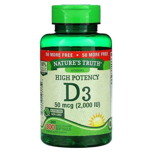 Mua Nature's Truth High Potency Vitamin D3 50 mcg 2