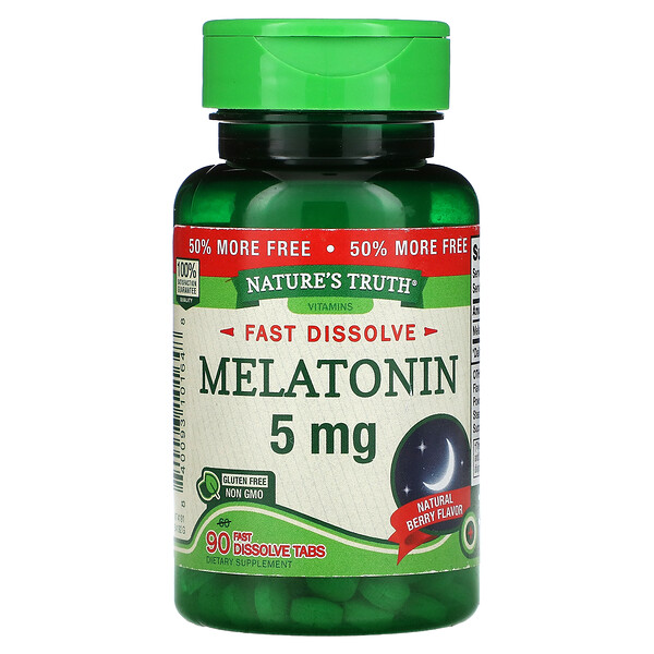 Nature's Truth Melatonin Natural Berry 5 mg 90 Fast Dissolve viên 3 nature s truth melatonin natural berry 5 mg 90 fast dissolve tablets 108651