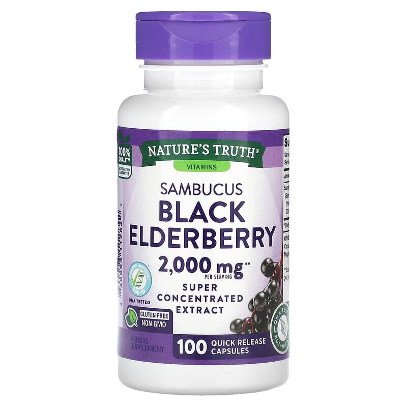 Nature's Truth Sambucus Black Elderberry 1.000 mg 100 Quick Release viên 6 nature s truth sambucus black elderberry 1 000 mg 100 quick release capsules 108668