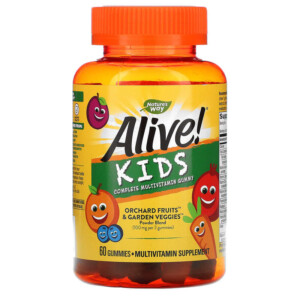 Nature's Way Alive! Kids Complete Multivitamin Cherry Orange & Grape 60 Gummies 033674157886