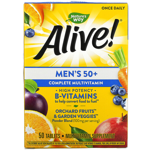 Nature's Way Alive! Men's 50+ Complete Multivitamin 50 viên 6 nature s way alive men s 50 complete multivitamin 50 tablets 105877