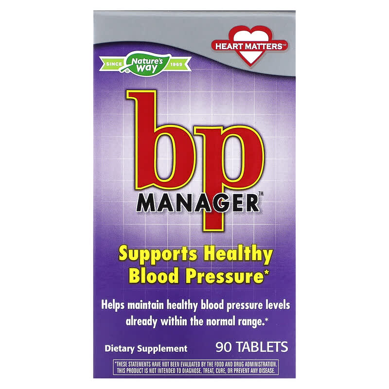 Nature's Way BP Manager 90 Tablets 3 Nature's Way BP Manager 90 Tablets 763948028696