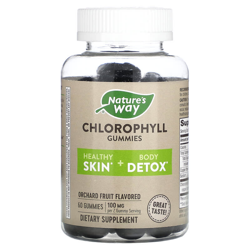 Nature's Way Chlorophyll Gummies Orchard Fruit 50 mg 60 Gummies 3 Nature's Way Chlorophyll Gummies Orchard Fruit 50 mg 60 Gummies 033674142608