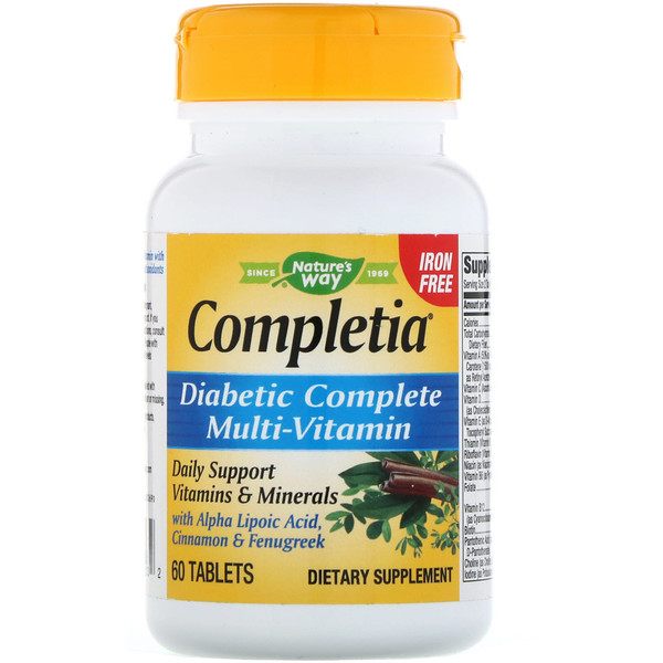 Mua Nature's Way Completia Diabetic Complete Multi-Vitamin Iron Free 60 viên giảm giá rẻ Hà nội TPHCM