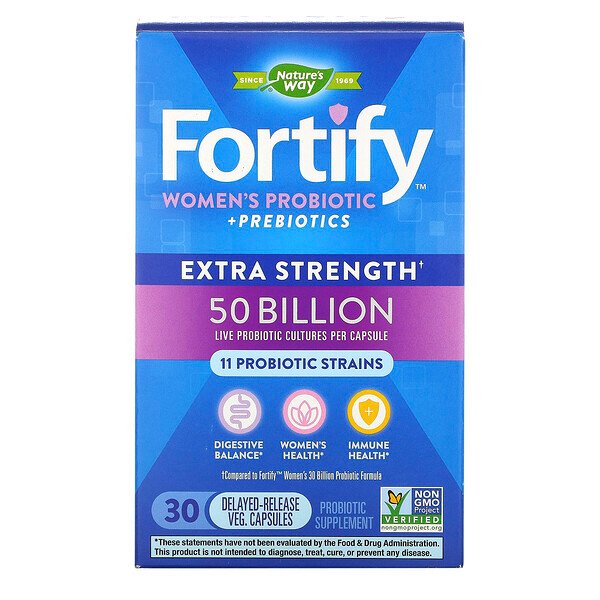 Mua Nature's Way Fortify Women's Probiotic + Prebiotics Extra Strength 50 Billion 30 Delayed-Release Veg. viên giảm giá rẻ Hà nội TPHCM