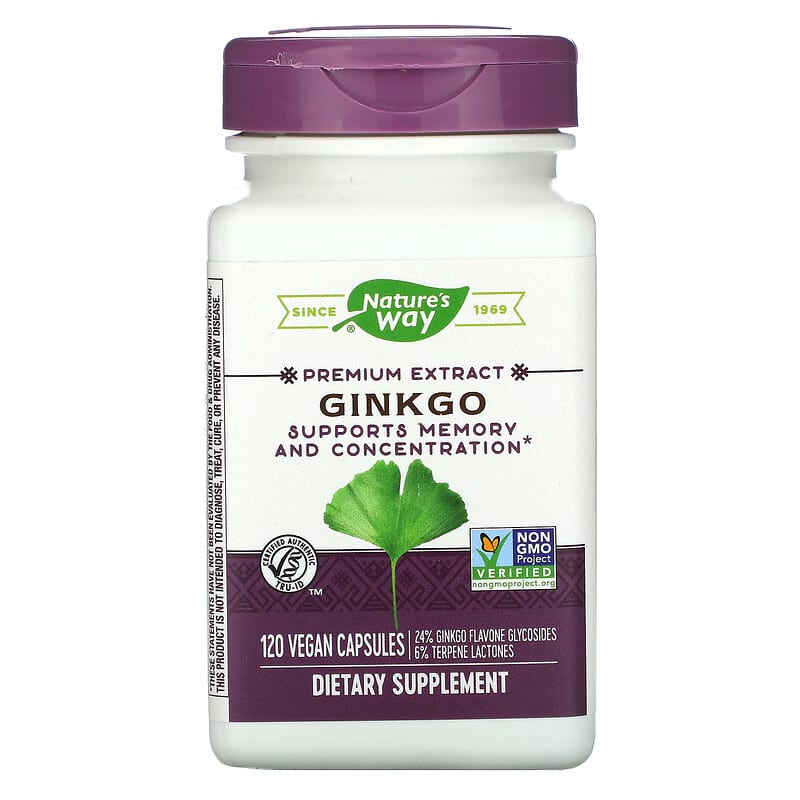 Nature's Way Ginkgo 120 Vegan Capsules 3 Nature's Way Ginkgo 120 Vegan Capsules 033674153512