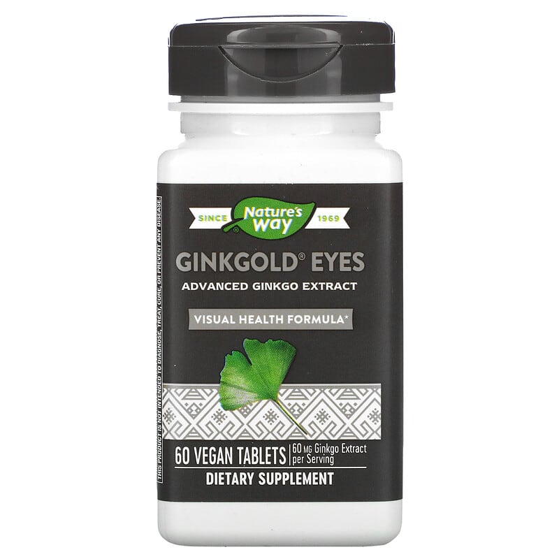 Nature's Way Ginkgold Eyes 60 viên 3 nature s way ginkgold eyes 60 vegan tablets 1989