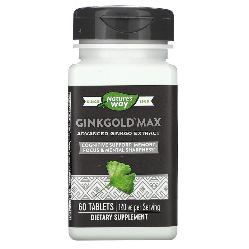 Nature's Way Ginkgold Max 120 mg 60 Tablets 3 Nature's Way Ginkgold Max 120 mg 60 Tablets 033674152515