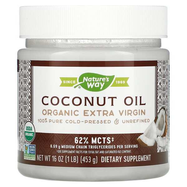 Mua Nature's Way Organic Coconut Oil Extra Virgin 16 oz 453 g giảm giá rẻ Hà nội TPHCM