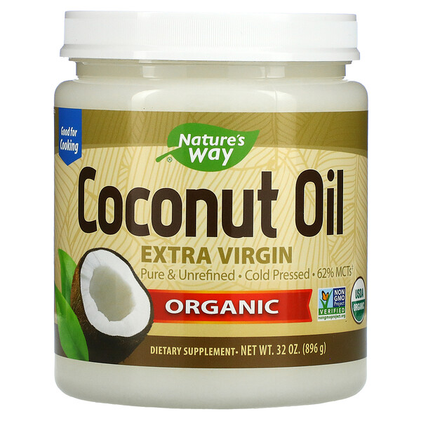 Mua Nature's Way Organic Coconut Oil Extra Virgin 32 oz 896 g giảm giá rẻ Hà nội TPHCM