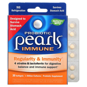 Nature's Way Probiotic Pearls Immune Regularity & Immunity 30 Softgels 763948044030