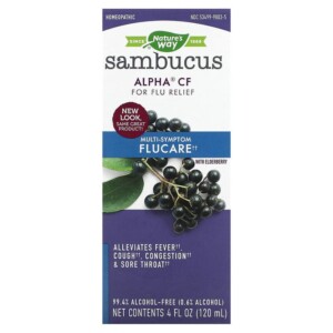 Nature's Way Sambucus Alpha CF Multi-Symptom Flucare With Elderberry 4 fl oz (120 ml) 033674158036