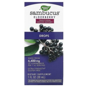 Nature's Way Sambucus Elderberry Drops 1 fl oz (30 ml) 033674104934