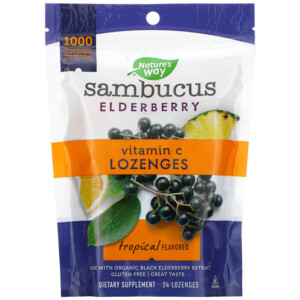 Mua Nature's Way Sambucus Elderberry Vitamin C Lozenges Tropical Flavored 24 Lozenges giảm giá rẻ Hà nội TPHCM