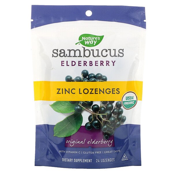 Mua Nature's Way Sambucus Elderberry Zinc Lozenges with Vitamin C 24 Lozenges giảm giá rẻ Hà nội TPHCM