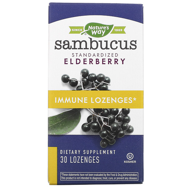 Nature's Way Sambucus Immune Elderberry Standardized 30 Lozenges 6 nature s way sambucus immune elderberry standardized 30 lozenges 2087