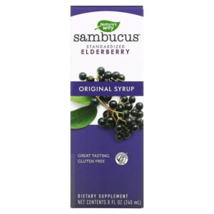 Nature's Way Sambucus Standardized Elderberry Original Syrup 8 fl oz (240 ml) 033674153321