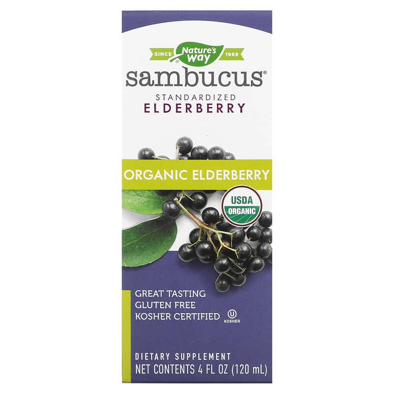 Nature's Way Sambucus Standardized Organic Elderberry 4 fl oz (120 ml) 3 Nature's Way Sambucus Standardized Organic Elderberry 4 fl oz (120 ml) 033674157961