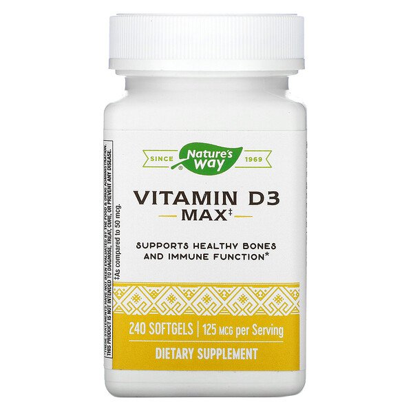 Mua Nature's Way Vitamin D3 125 mcg 240 Softgels giảm giá rẻ Hà nội TPHCM