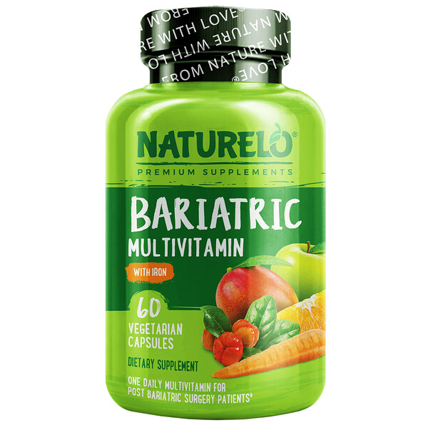 NATURELO Bariatric Multivitamin with Iron 60 viên 3 naturelo bariatric multivitamin with iron 60 vegetarian capsules 103445