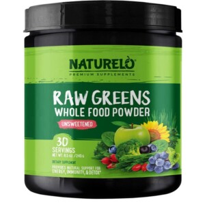 Mua NATURELO Raw Greens Whole Food Powder Unsweetened 8.5 oz 240 g giảm giá rẻ Hà nội TPHCM