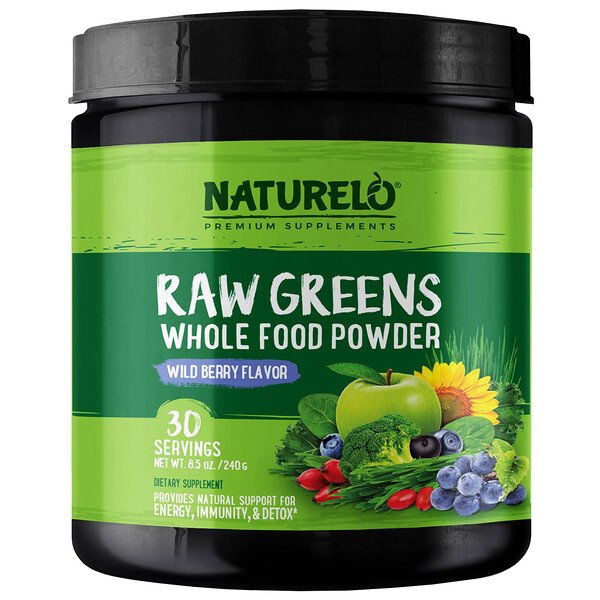 NATURELO Raw Greens Whole Food Powder Wild Berry 8.5 oz (240 g) 2 Mua NATURELO Raw Greens Whole Food Powder Wild Berry 8.5 oz 240 g giảm giá rẻ Hà nội TPHCM