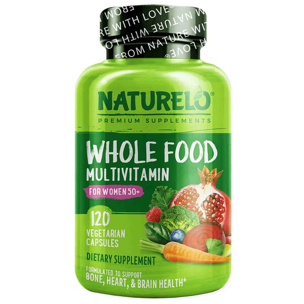 NATURELO Whole Food Multivitamin for Women 50+ 120 viên 3 naturelo whole food multivitamin for women 50 120 vegetarian capsules 97679