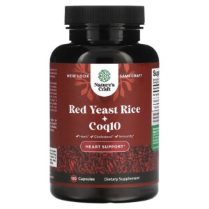 Natures Craft Red Yeast Rice + Coq10 120 Capsules 850034386119