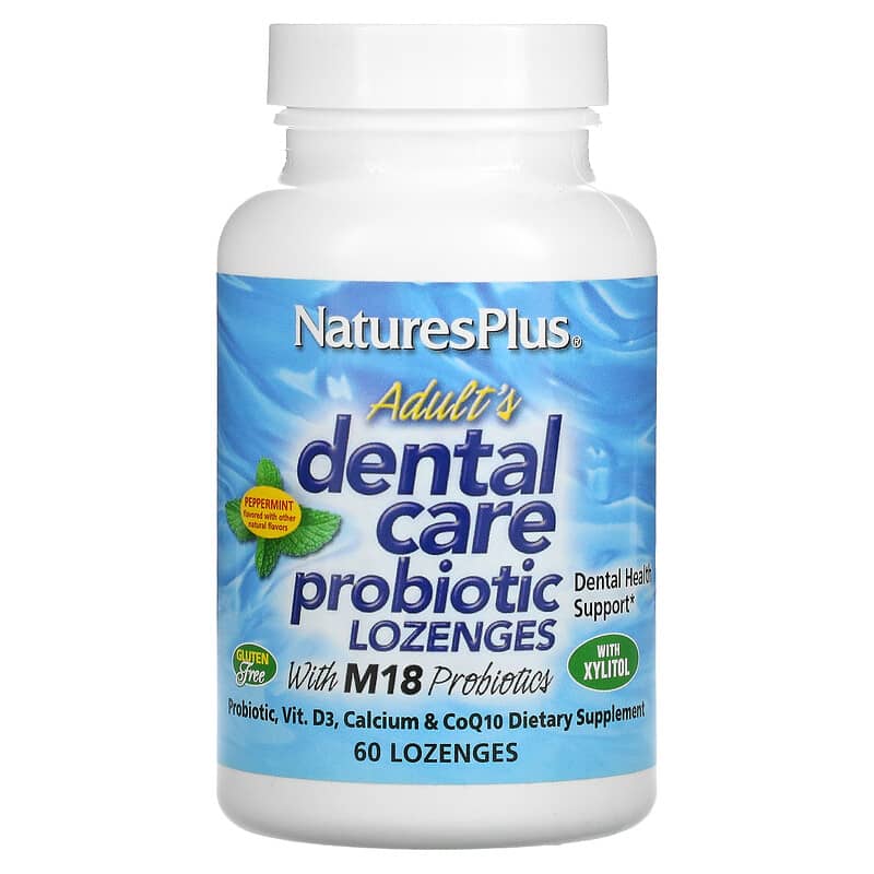 NaturesPlus Adult's Dental Care Probiotic Peppermint 60 Lozenges 3 NaturesPlus Adult's Dental Care Probiotic Peppermint 60 Lozenges 097467043831