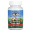 NaturesPlus Animal Parade DHA Kids Children's Chewable Omega-3 Supplement Cherry 90 Animal-Shaped Tablets 097467299993