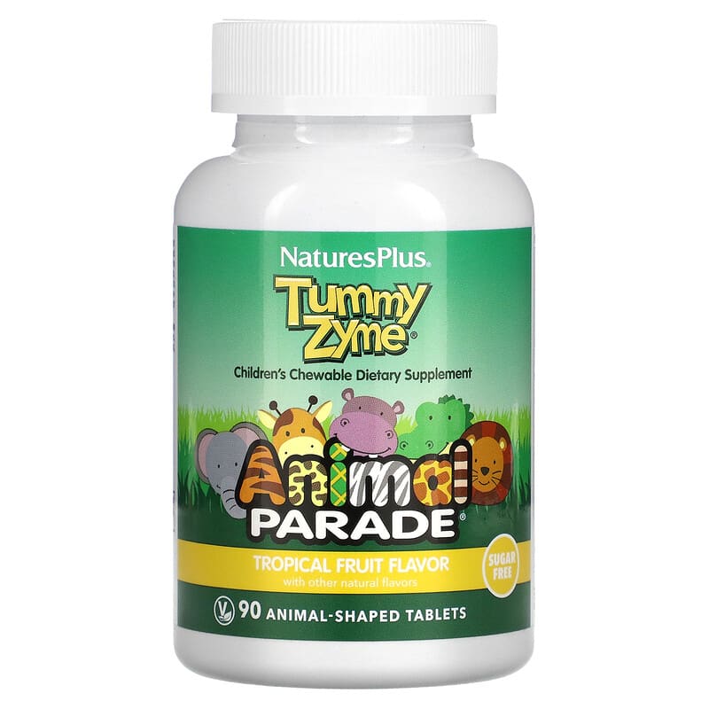 NaturesPlus Animal Parade Tummy Zyme Tropical Fruit 90 Animal-Shaped Tablets 3 NaturesPlus Animal Parade Tummy Zyme Tropical Fruit 90 Animal-Shaped Tablets 097467299474