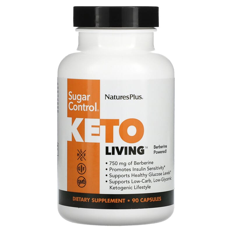 NaturesPlus Keto Living Sugar Control 90 Capsules 3 NaturesPlus Keto Living Sugar Control 90 Capsules 097467820043