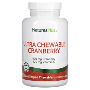 NaturesPlus Ultra Chewable Cranberry 180 Heart-Shaped Chewables 097467039575