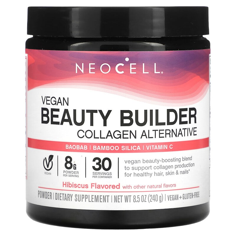 NeoCell Vegan Beauty Builder Collagen Alternative Powder Hibiscus 8.5 oz (240 g) 3 NeoCell Vegan Beauty Builder Collagen Alternative Powder Hibiscus 8.5 oz (240 g) 016185132740