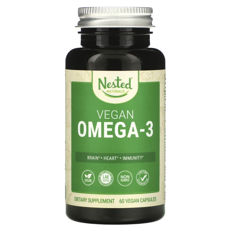 Nested Naturals Vegan Omega-3 60 Vegan Capsules 3 Nested Naturals Vegan Omega-3 60 Vegan Capsules 852446007071