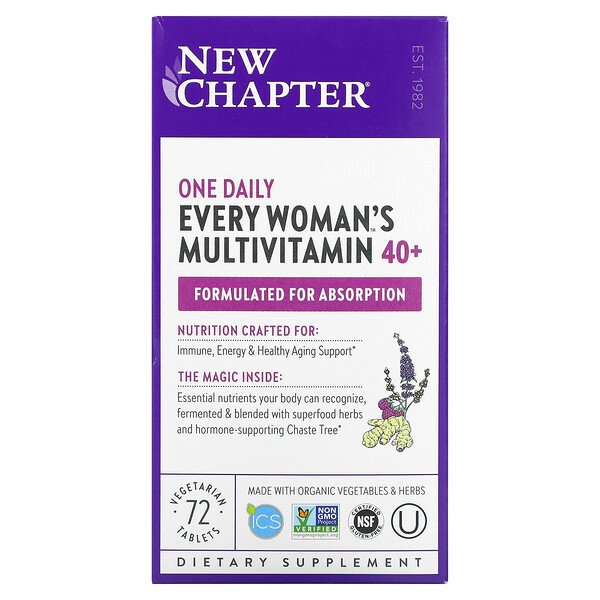 New Chapter 40+ Every Woman's One Daily Multivitamin 72 viên 3 new chapter 40 every woman s one daily multivitamin 72 vegetarian tablets 42774