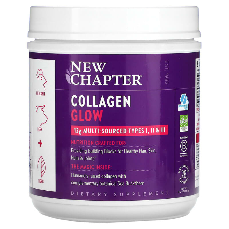New Chapter Collagen Glow Unflavored 12.2 oz (345 g) 3 New Chapter Collagen Glow Unflavored 12.2 oz (345 g) 727783902481
