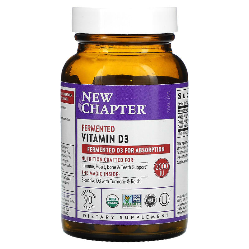 New Chapter Fermented Vitamin D3 2.000 IU 90 Vegetarian Tablets 3 New Chapter Fermented Vitamin D3 2.000 IU 90 Vegetarian Tablets 727783903587