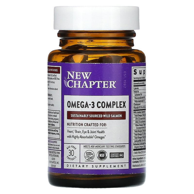 New Chapter Omega-3 Complex 30 Softgels 3 New Chapter Omega-3 Complex 30 Softgels 727783902924