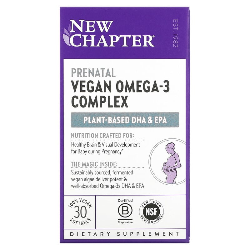 New Chapter Prenatal Vegan Omega-3 Complex 30 Vegan Softgels 3 New Chapter Prenatal Vegan Omega-3 Complex 30 Vegan Softgels 727783903686