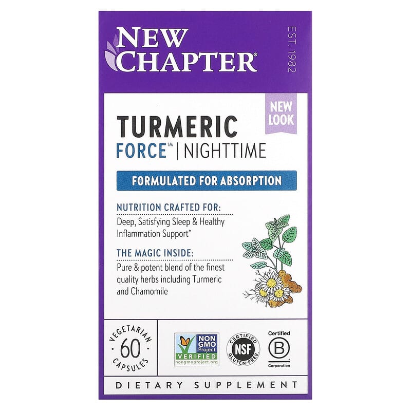 New Chapter Turmeric Force Nighttime 60 Vegetarian Capsules 3 New Chapter Turmeric Force Nighttime 60 Vegetarian Capsules 727783901224
