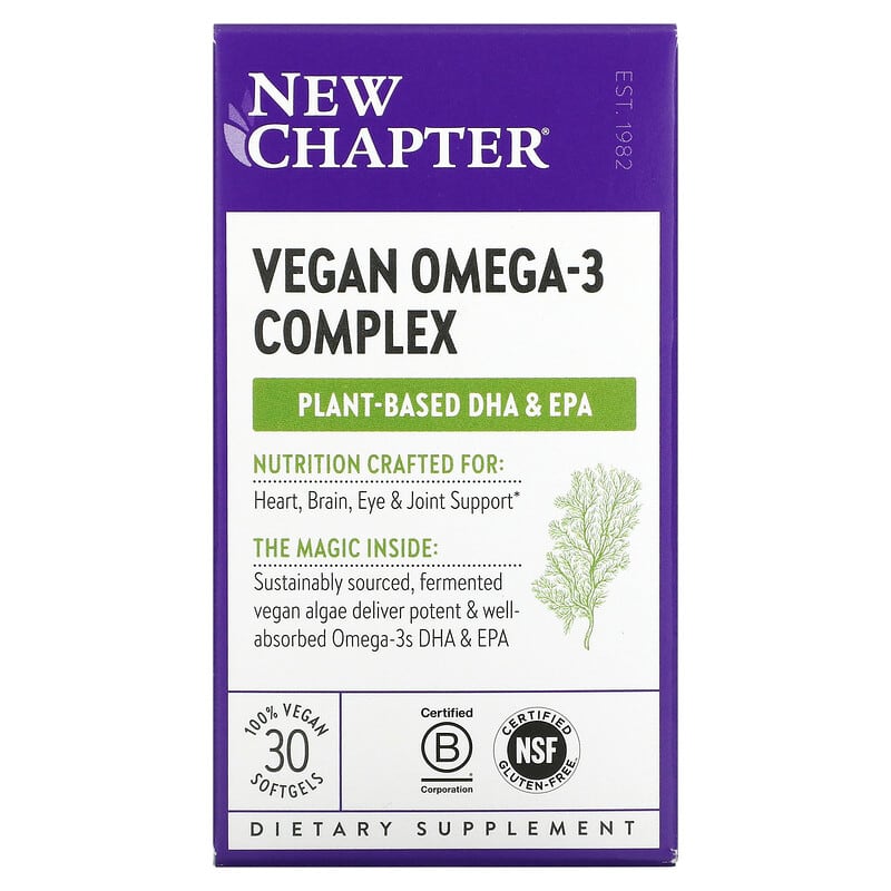 New Chapter Vegan Omega-3 Complex 30 Vegan Softgels 3 New Chapter Vegan Omega-3 Complex 30 Vegan Softgels 727783903679