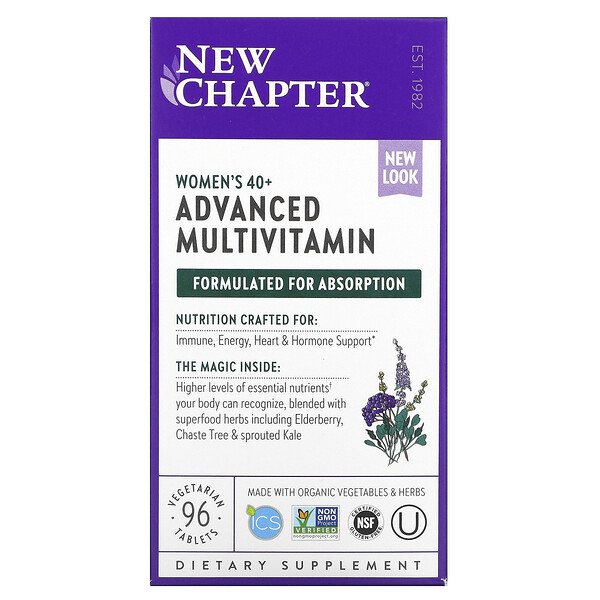 New Chapter Women's 40+ Advanced Multivitamin 96 viên 3 new chapter women s 40 advanced multivitamin 96 vegetarian tablets 23317