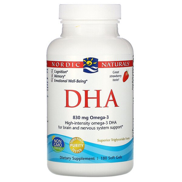 Nordic Naturals DHA Strawberry 415 mg 180 Soft Gels 3 nordic naturals dha strawberry 415 mg 180 soft gels 23074