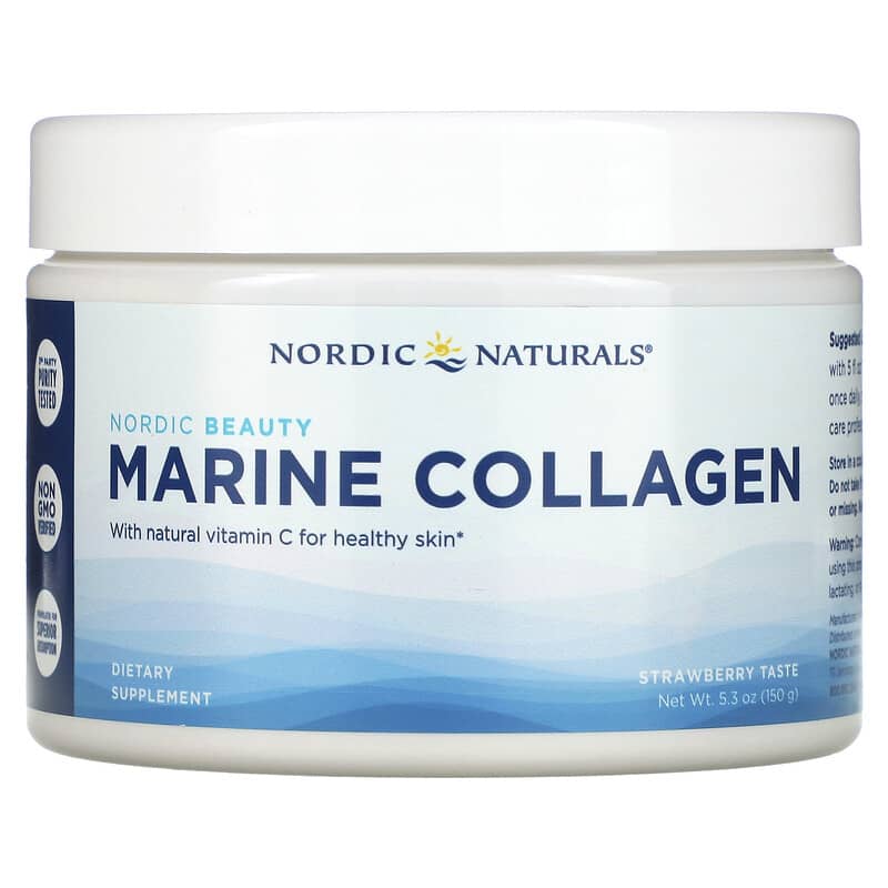 Nordic Naturals Marine Collagen with Vitamin C Strawberry 5.3 oz (150 g) 3 Nordic Naturals Marine Collagen with Vitamin C Strawberry 5.3 oz (150 g) 768990016646