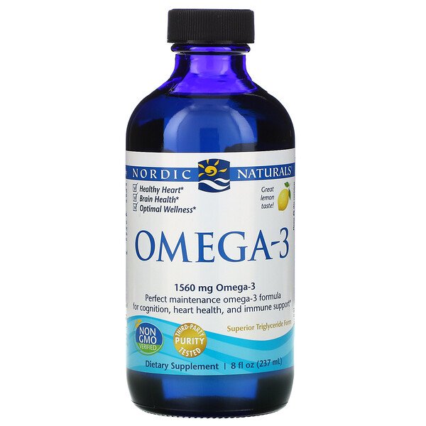 Nordic Naturals Omega-3 Lemon 8 oz (237 ml) 3 nordic naturals omega 3 lemon 8 fl oz 237 ml 4191