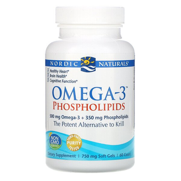 Nordic Naturals Omega-3 Phospholipids 750 mg 60 Soft Gels 3 nordic naturals omega 3 phospholipids 750 mg 60 soft gels 61371