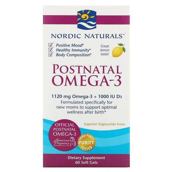 Nordic Naturals Postnatal Omega-3 Lemon 560 mg 60 Soft Gels 2 Mua Nordic Naturals Postnatal Omega-3 Lemon 1