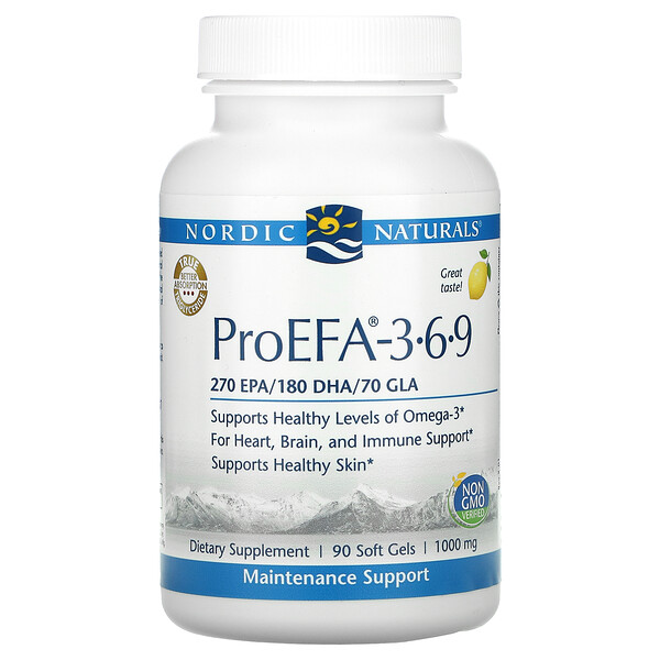 Nordic Naturals ProEFA 3-6-9 Lemon 500 mg 90 Soft Gels 3 nordic naturals proefa 3 6 9 lemon 500 mg 90 soft gels 70446