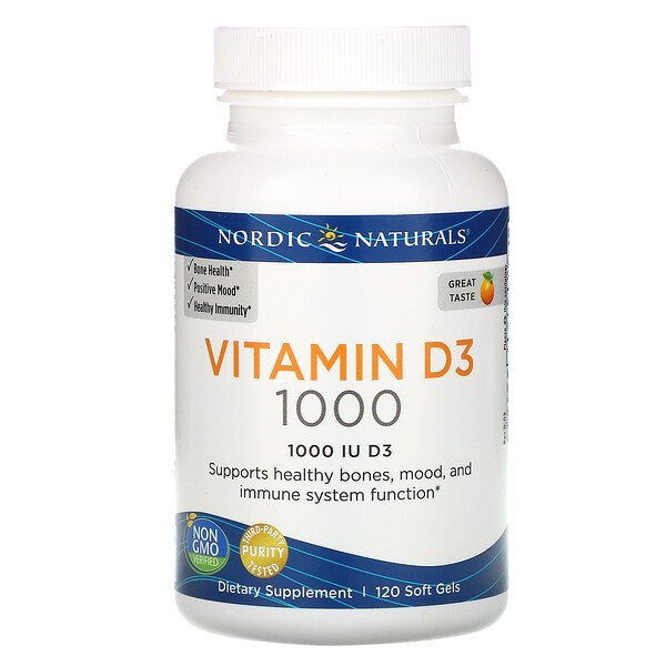 Nordic Naturals Vitamin D3 Orange 1,000 IU 120 Count 3 nordic naturals vitamin d3 orange 1 000 iu 120 count 23079